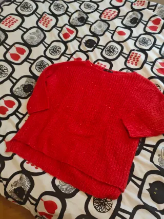 Jersey Zara Rojo Mujer