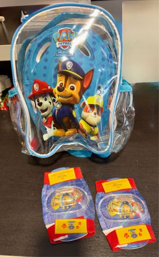 Casco y rodilleras Paw Patrol
