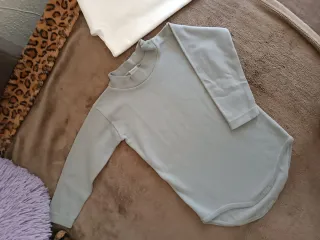 Body bimbi grigio manica lunga