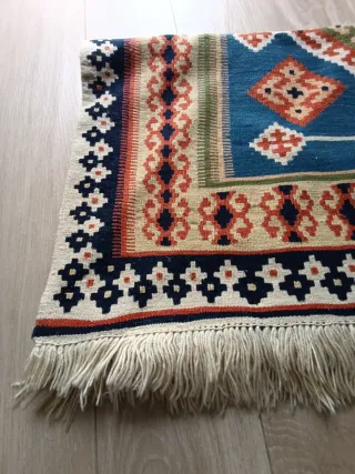 Alfombmedidasra Kilim Azul Multicolor