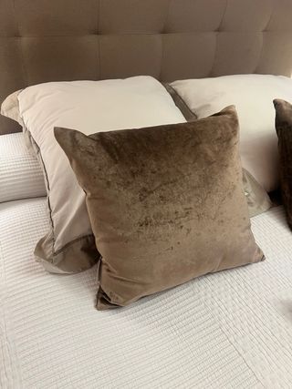 Funda Cojín Terciopelo Topo Privium