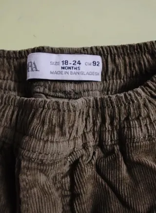Pantaloni velluto Zara bambino