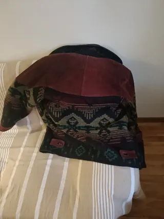 Chaqueta vintage marrón y roja