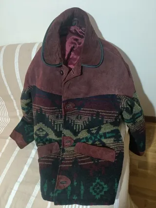 Chaqueta vintage marrón y roja