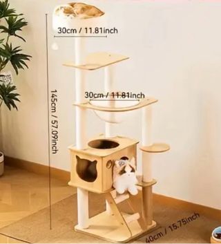 Rascador para gatos de madera