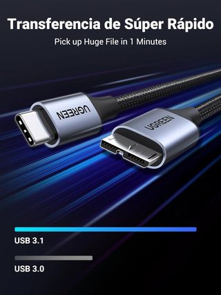 UGREEN USB C a Micro 3.0 Cable Tipo C de Disco Dur