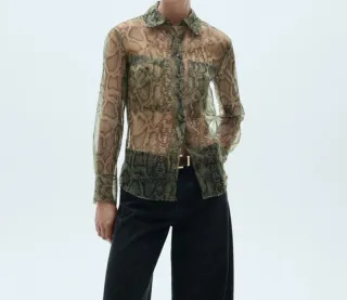 Camisa Mango organza M