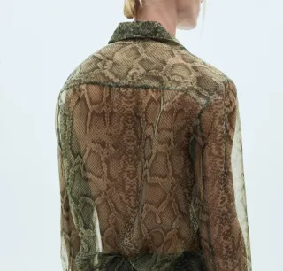 Camisa Mango organza M