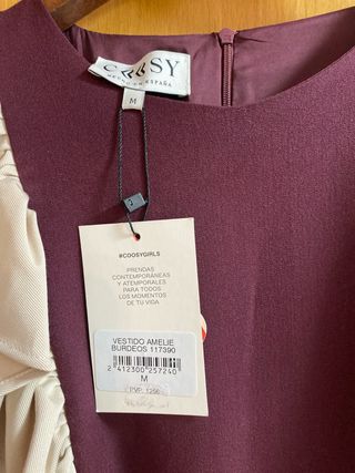 Vestido Coosy Morado y Beige Talla M