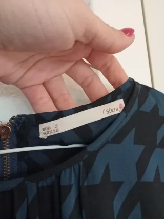 Blusa Sfera Talla S Estampado Príncipe de Gales