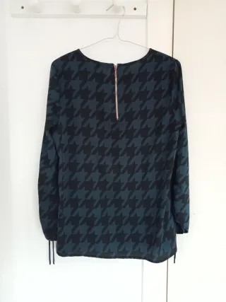 Blusa Sfera Talla S Estampado Príncipe de Gales