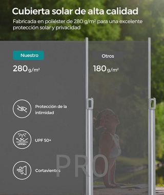 Tenda Laterale in Alluminio Estensibile - SONGMICS