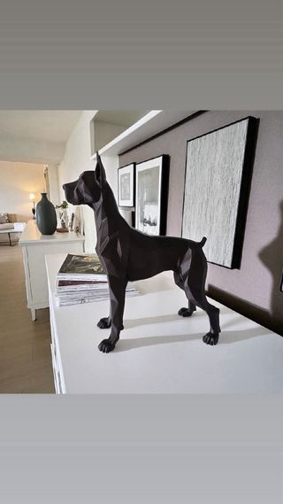 Statuetta cane alano geometrica