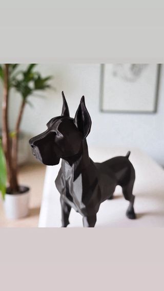 Statuetta cane alano geometrica