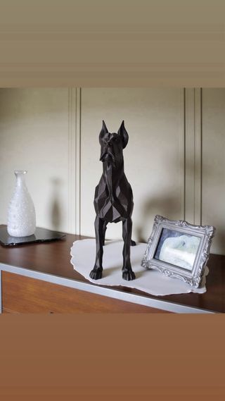 Statuetta cane alano geometrica