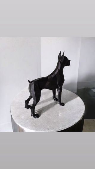Statuetta cane alano geometrica