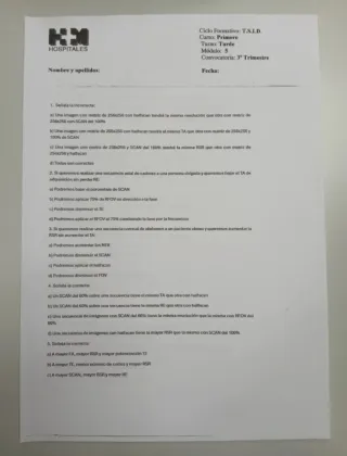 Exámenes T.S.I.D Imagen Para el Diagnóstico