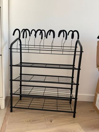 Zapatero Metálico Negro