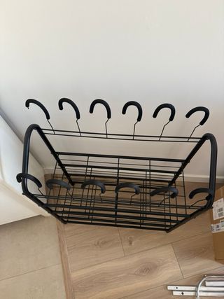 Zapatero Metálico Negro