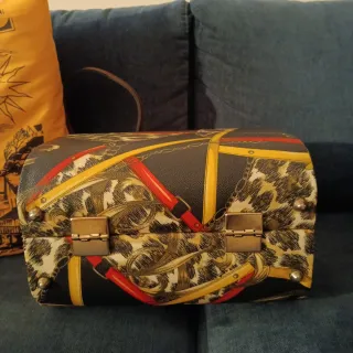 Bauletto fantasia catene e leopardo