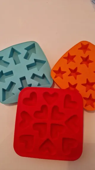 Moldes Silicona Corazones, Estrellas, Flechas