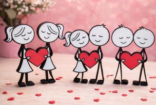 Figuras Pareja Corazón LOVE