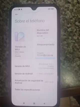 Móvil Xiaomi azul
