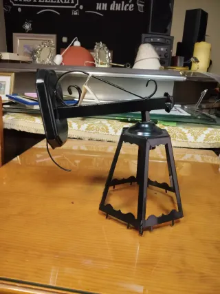 Farol de forja negro 20 cm