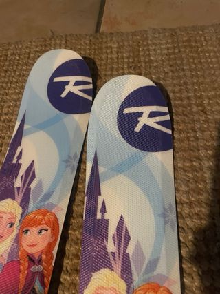 Esquís y bastones Frozen niña