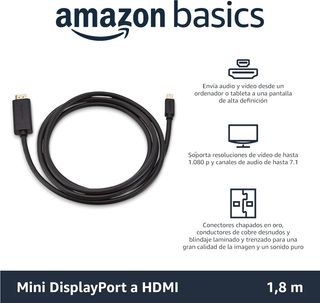 Amazon Basics Cable de Mini DisplayPort a HDMI con