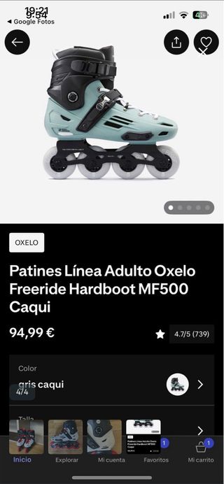 Patines en línea Oxelo blancos y rojos