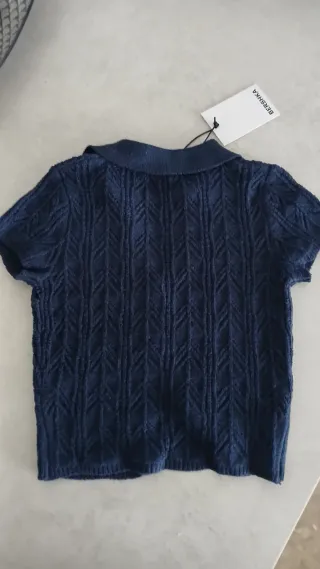 Suéter Bershka punto azul talla XS