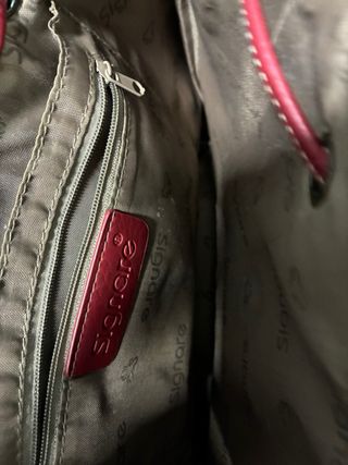 Mochila Parisina Beige y Roja