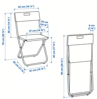 Sillas plegables metal y plástico