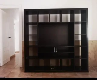 Mueble TV Librería Ikea Negro para recoger