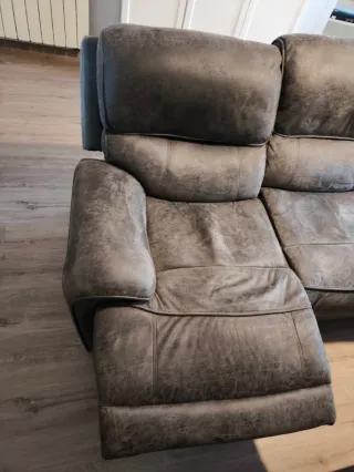 Sofás de 3 y 2 plazas gris