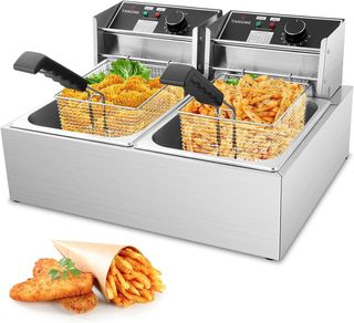 Friggitrice Doppia Inox 12L 3400W