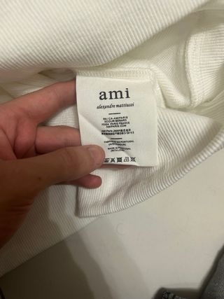 Felpa Ami Paris Bianca Rossa Taglia S