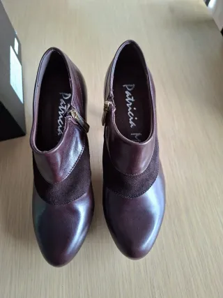 Botín de piel marrón Talla 38, Patricia Miller