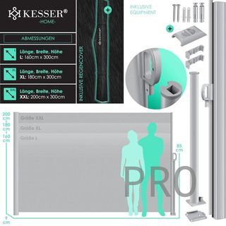 Tenda laterale in alluminio estensibile - Kesser