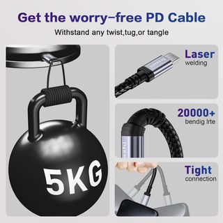 USB anf USB C Cable 0.5M, USB 3.1 Gen 2 Cable Carg