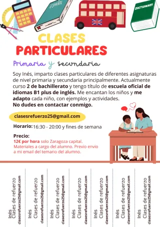 Clases particulares. Primaría y ESO.