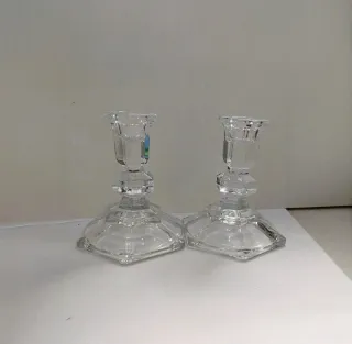 Coppia Portacandele Cristallo 11x10 cm