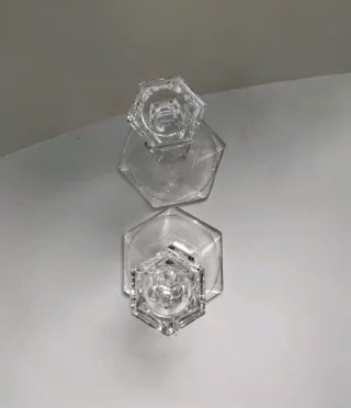 Coppia Portacandele Cristallo 11x10 cm