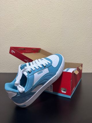Zapatos Puma Caven Mix Azul Blanco