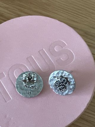 Pendientes Tous Oso Negro y Plata Originales