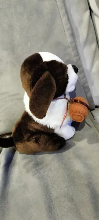 Peluche cagnolino San Bernardo con botte