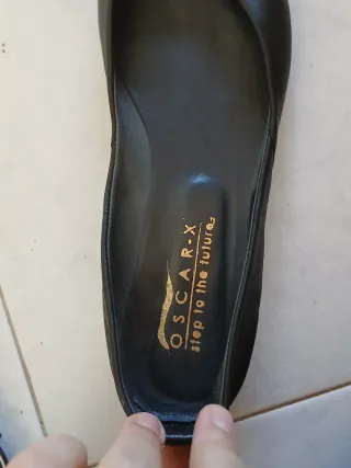 Manoletinas de piel negras talla 41