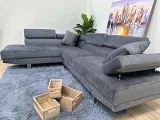 Sofá rinconera gris 262cm