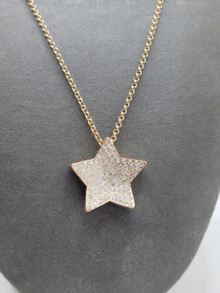 Collar Estrella Baño Oro Acero Quirúrgico